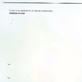 The Knife - Tomorrow, In A Year album cover